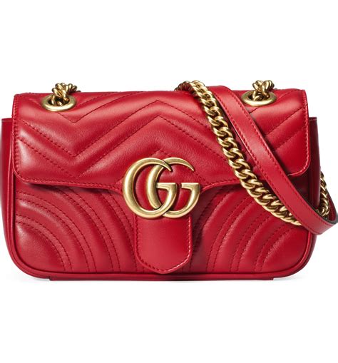 red Gucci marmont bag